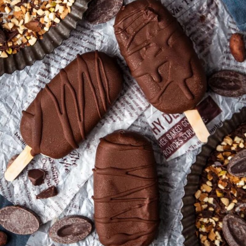 雪糕脆皮做法（介绍自制脆皮雪糕 原味水果味）(1)